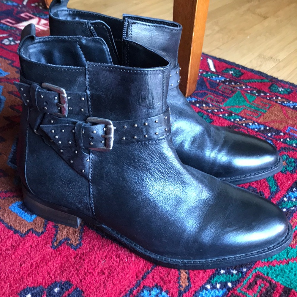 Black Leather ankle boots!